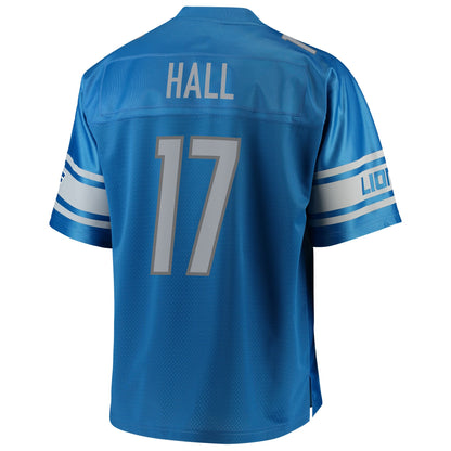 Detroit Lions Marvin Hall Pro Line Big & Tall Blue Football Jersey product image