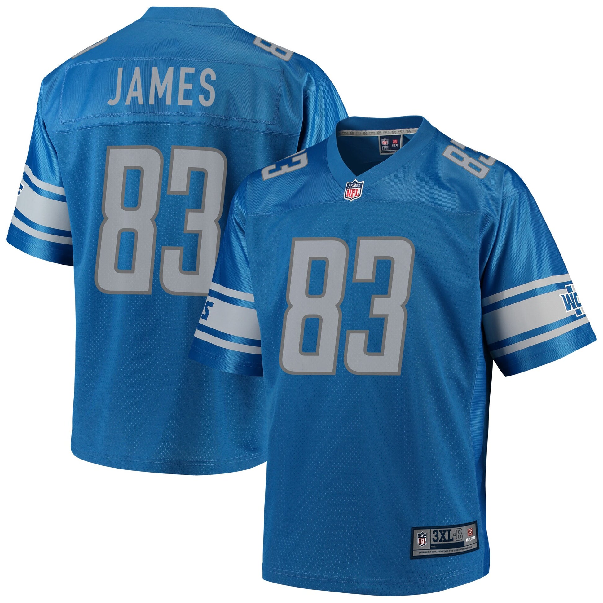 Detroit Lions Jesse James Pro Line Big & Tall Blue Football Jersey product image