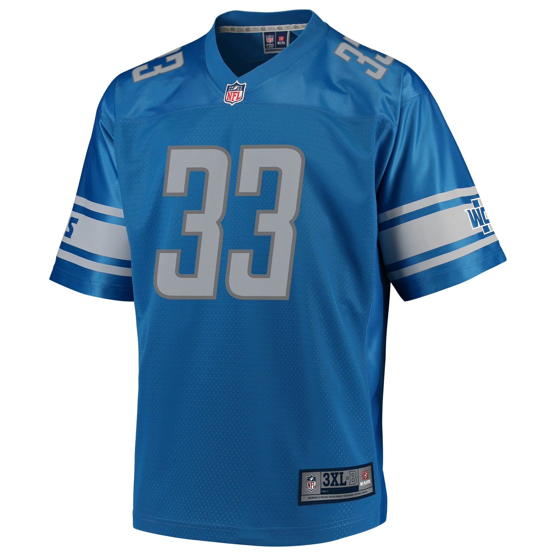 Detroit Lions Kerryon Johnson Pro Line Big & Tall Blue Football Jersey product image