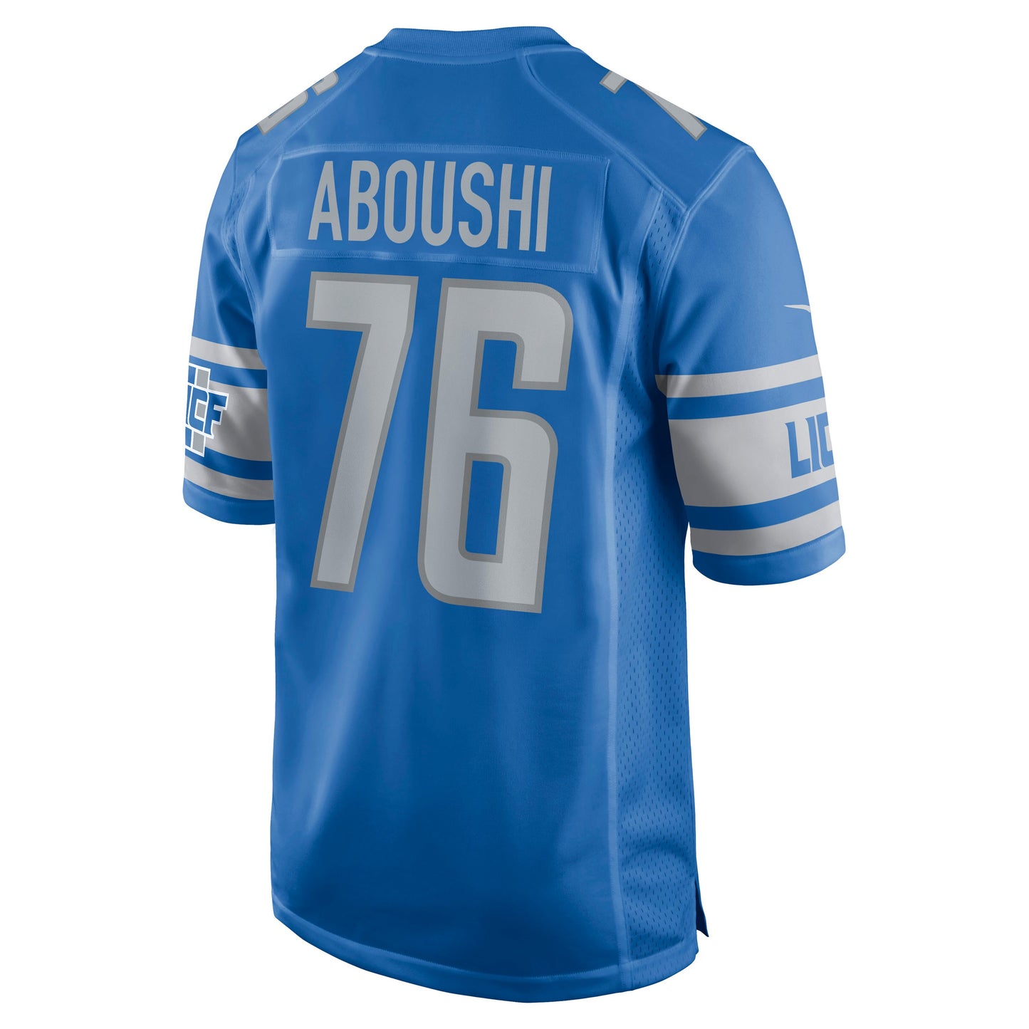 Detroit Lions Oday Aboushi Game Blue Football Jersey product image