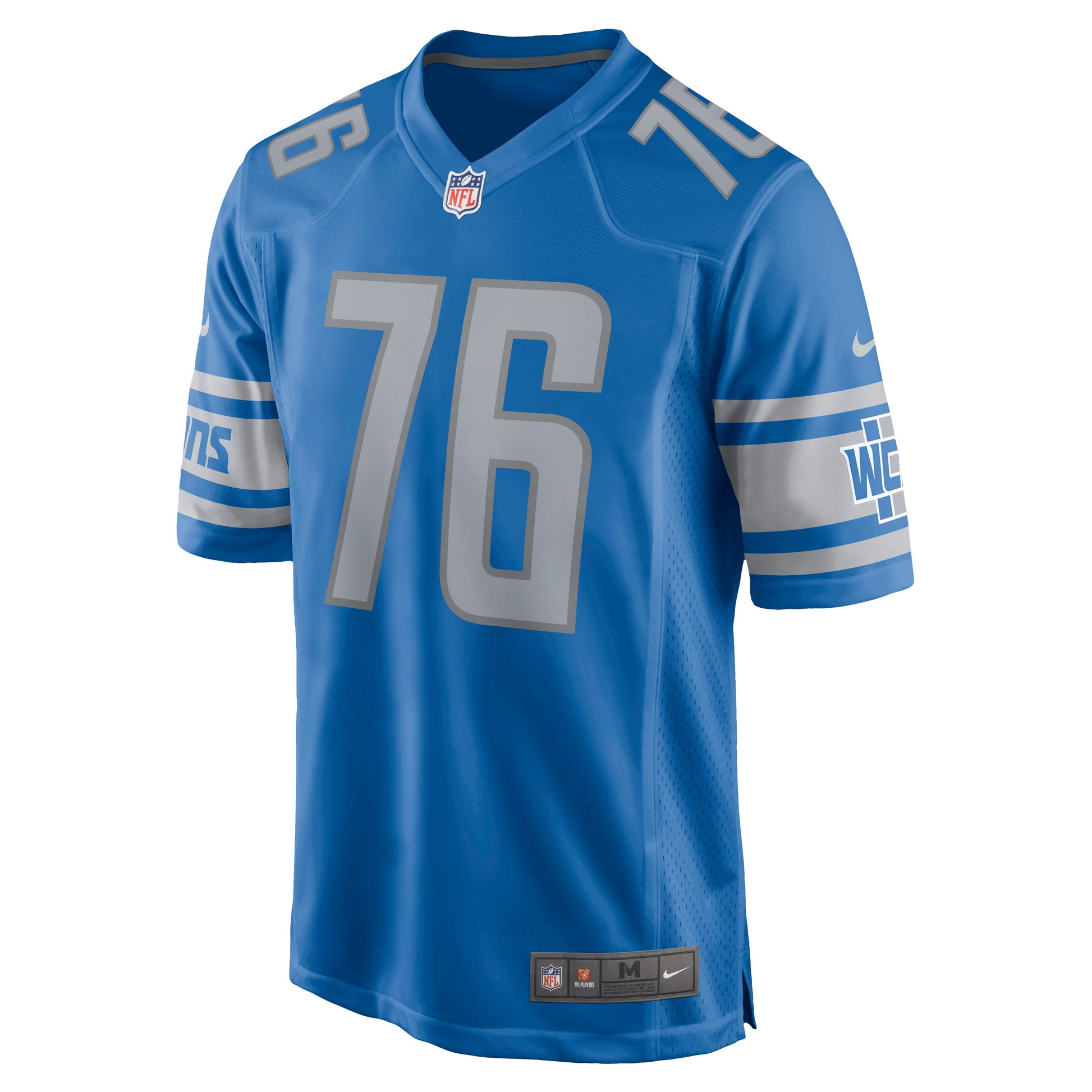 Detroit Lions Oday Aboushi Game Blue Football Jersey product image
