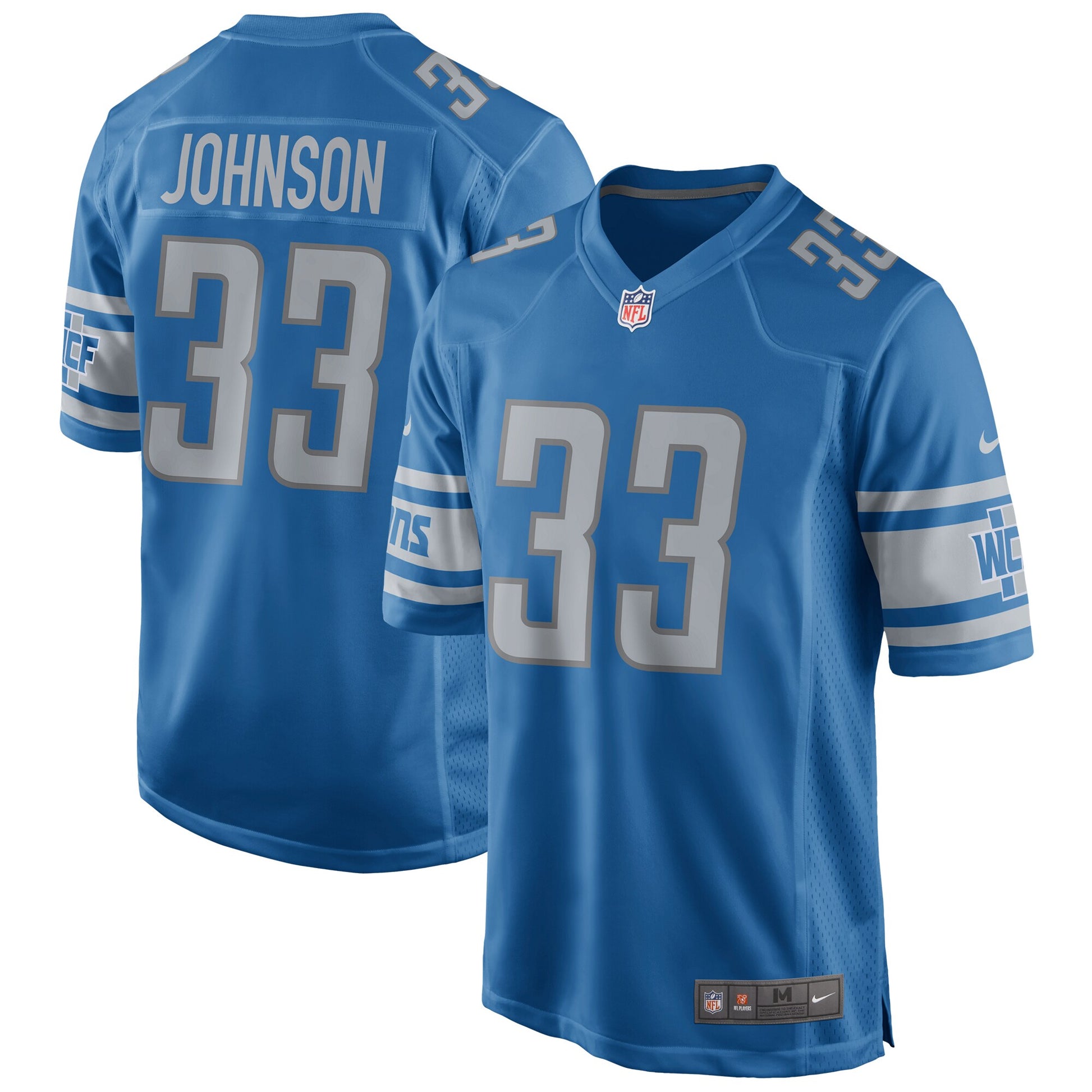 Detroit Lions Kerryon Johnson Game Blue Football Jersey product image