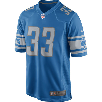 Detroit Lions Kerryon Johnson Game Blue Football Jersey product image