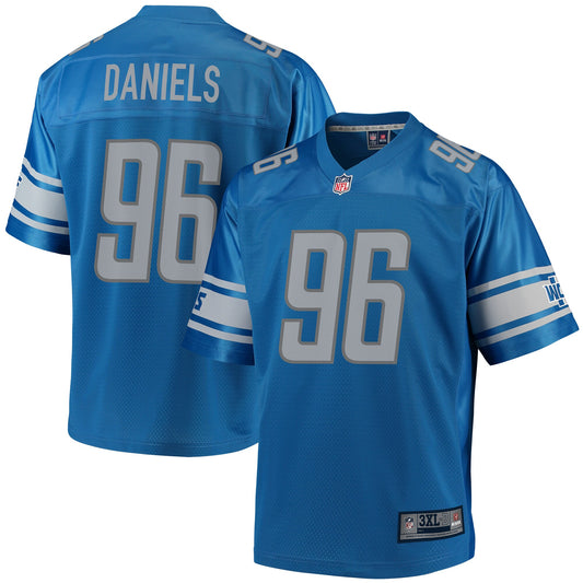 Detroit Lions Mike Daniels Pro Line Big & Tall Blue Football Jersey product image