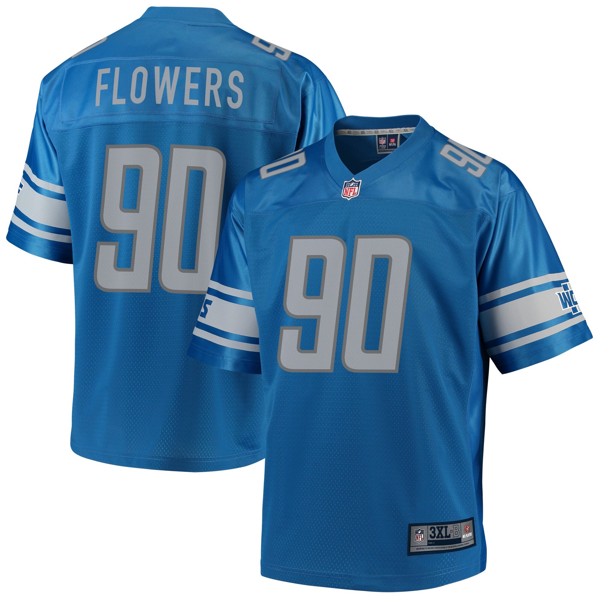 Detroit Lions Trey Flowers Pro Line Big & Tall Blue Football Jersey product image