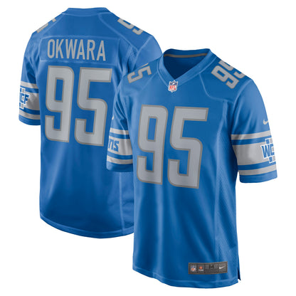 Detroit Lions Romeo Okwara Game Blue Football Jersey product image