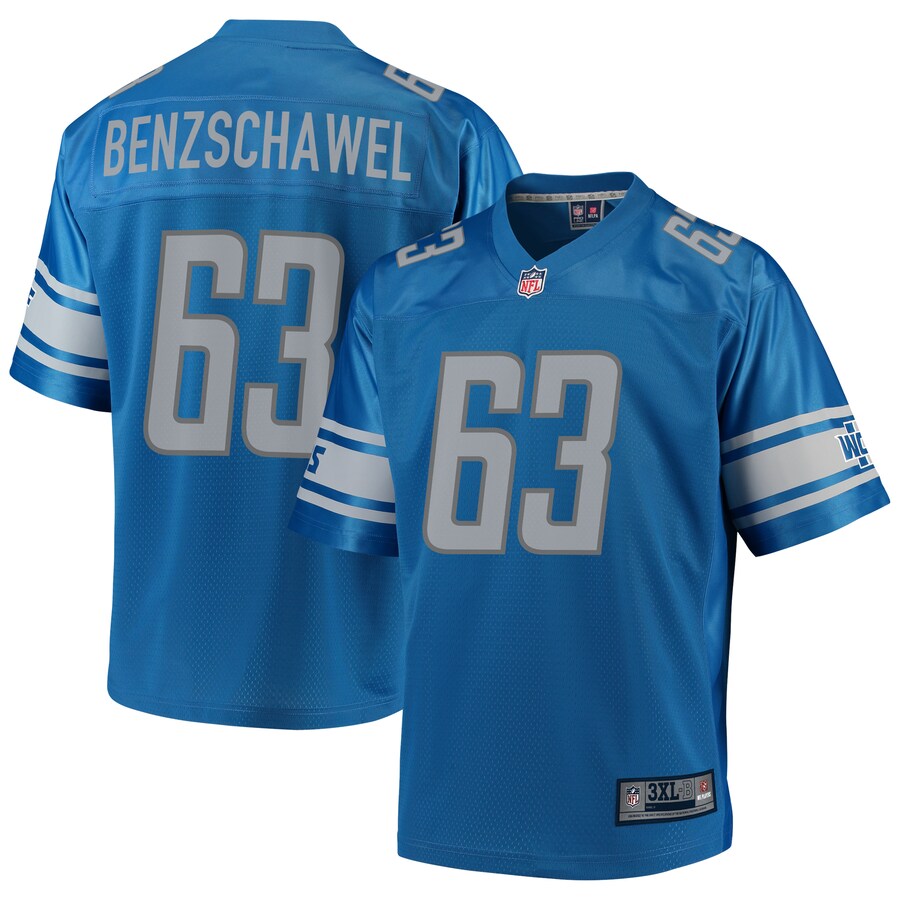 Detroit Lions Beau Benzschawel Pro Line Big & Tall Blue Football Jersey product image