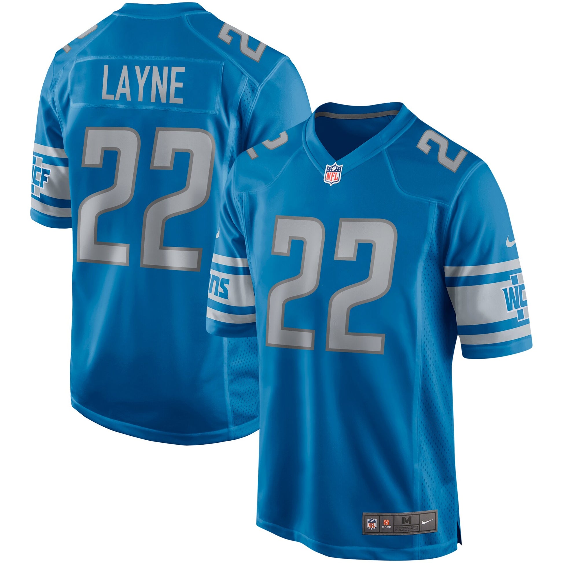 Detroit Lions Bobby Layne Game Blue Football Jersey product image