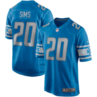 Detroit Lions Billy Sims Game Blue Football Jersey product image