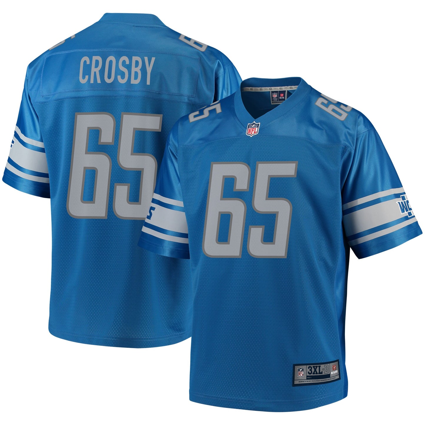 Detroit Lions Tyrell Crosby Pro Line Big & Tall Blue Football Jersey product image