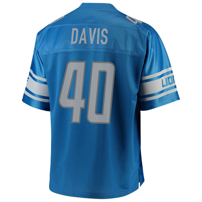 Detroit Lions Jarrad Davis Pro Line Big & Tall Team Color Blue Football Jersey product image