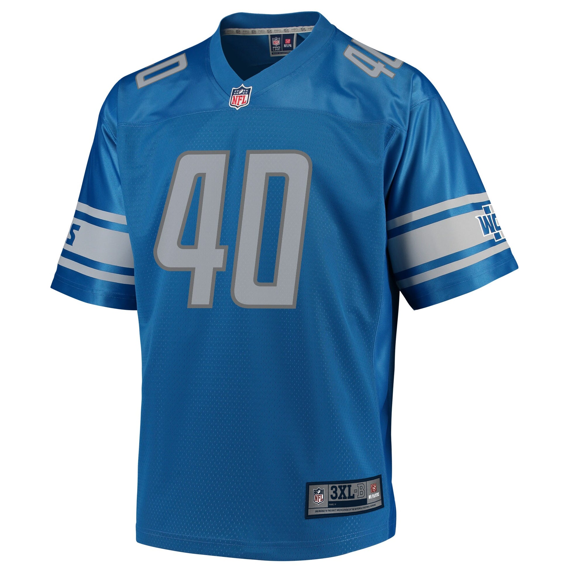 Detroit Lions Jarrad Davis Pro Line Big & Tall Team Color Blue Football Jersey product image