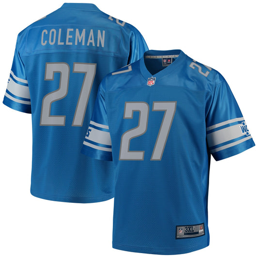 Detroit Lions Justin Coleman Pro Line Big & Tall Blue Football Jersey product image