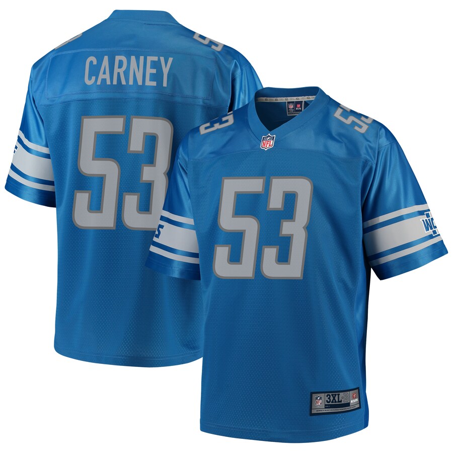 Detroit Lions Malik Carney Pro Line Big & Tall Blue Football Jersey product image