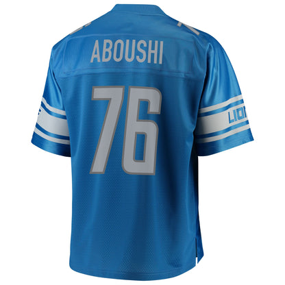 Detroit Lions Oday Aboushi Pro Line Big & Tall Blue Football Jersey product image