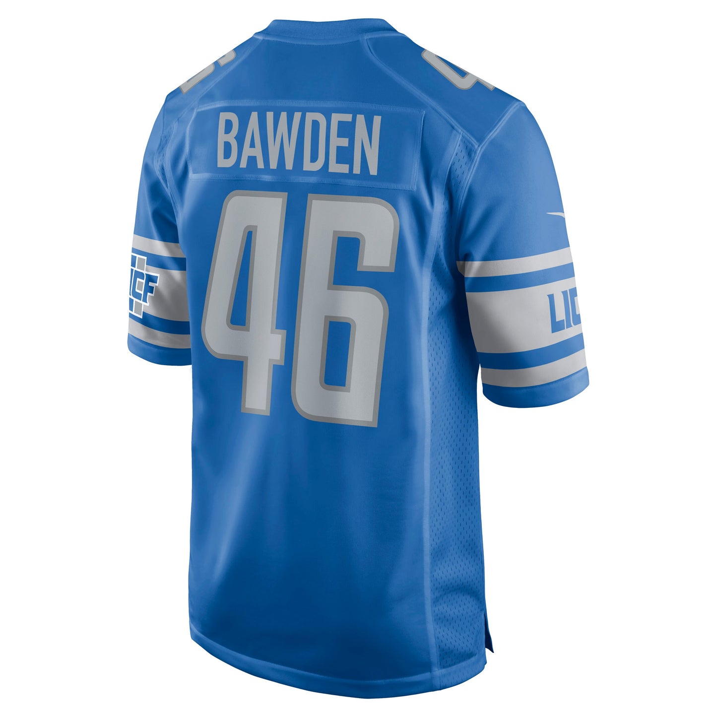 Detroit Lions Nick Bawden Game Blue Football Jersey product image