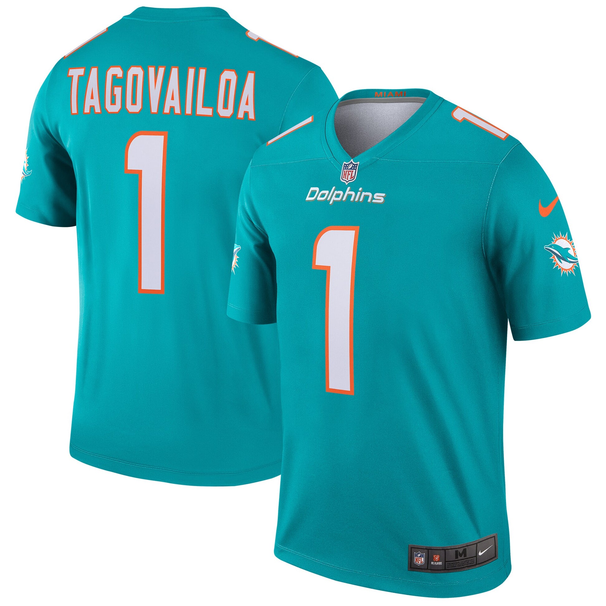 Miami Dolphins Tua Tagovailoa Aqua Football Jersey product image