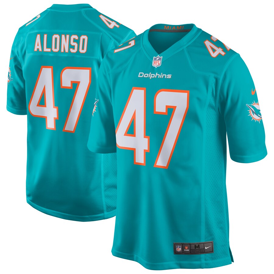 Miami Dolphins Kiko Alonso New 2018 Game Aqua Football Jersey product image