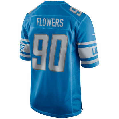Detroit Lions Trey Flowers Game Blue Football Jersey product image