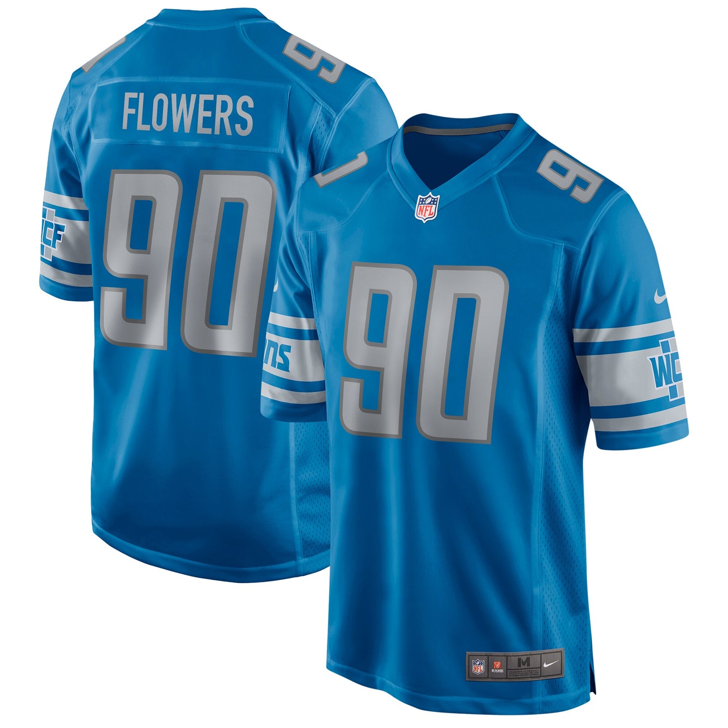 Detroit Lions Trey Flowers Game Blue Football Jersey product image