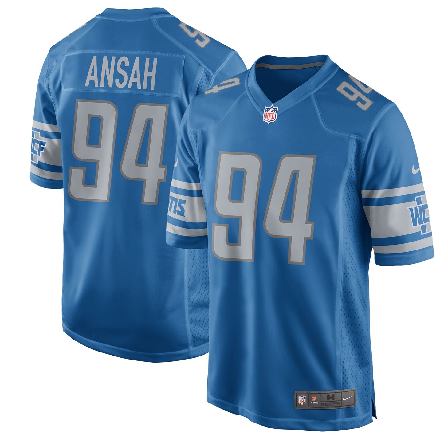 Detroit Lions Ziggy Ansah 2017 Game Blue Football Jersey product image