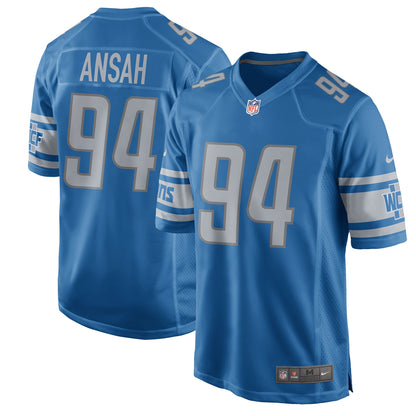 Detroit Lions Ziggy Ansah 2017 Game Blue Football Jersey product image