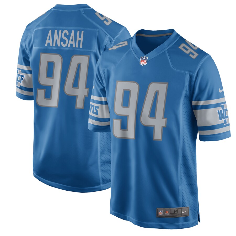 Detroit Lions Ziggy Ansah 2017 Game Blue Football Jersey product image