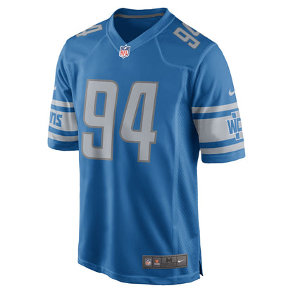 Detroit Lions Ziggy Ansah 2017 Game Blue Football Jersey product image