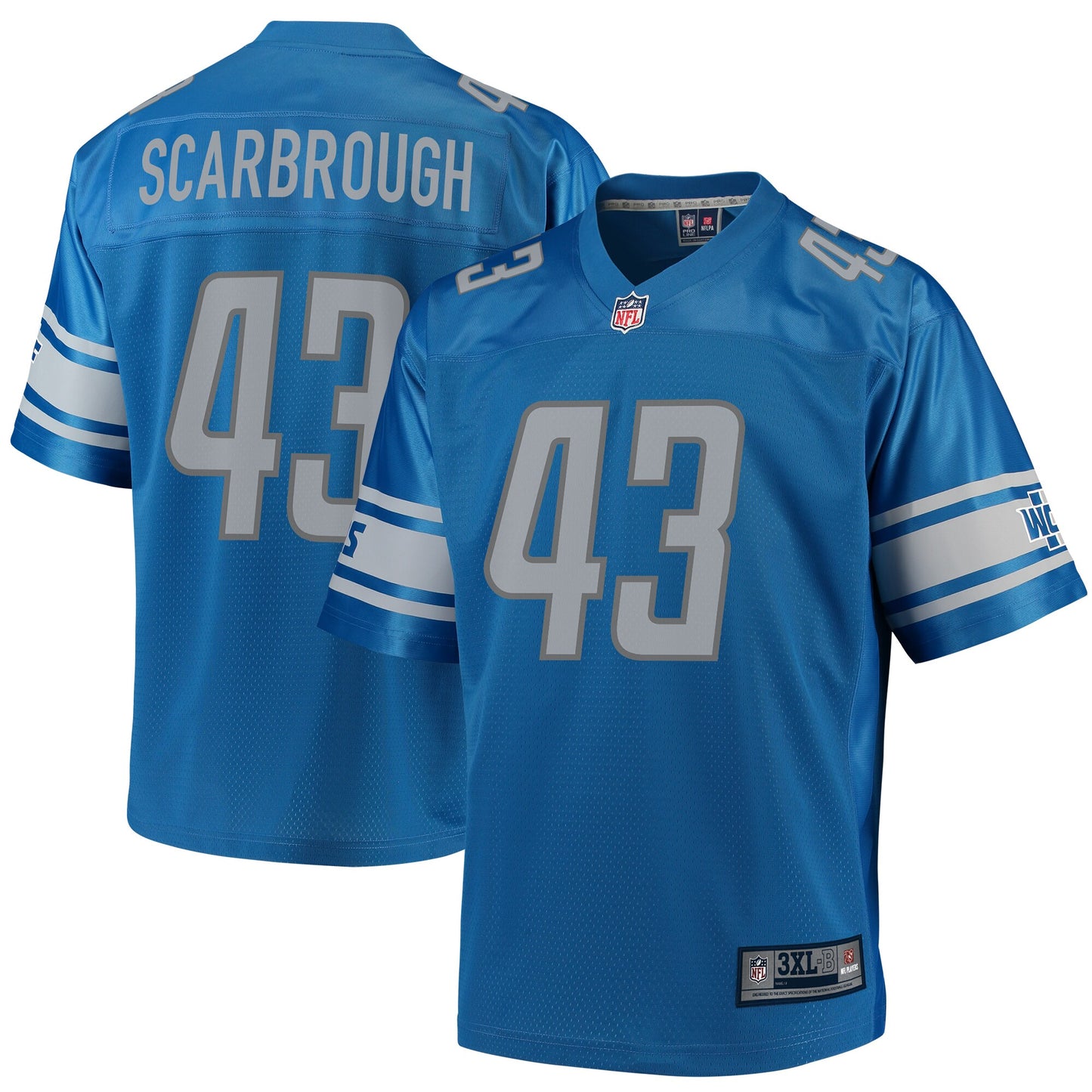Detroit Lions Bo Scarbrough Pro Line Big & Tall Blue Football Jersey product image