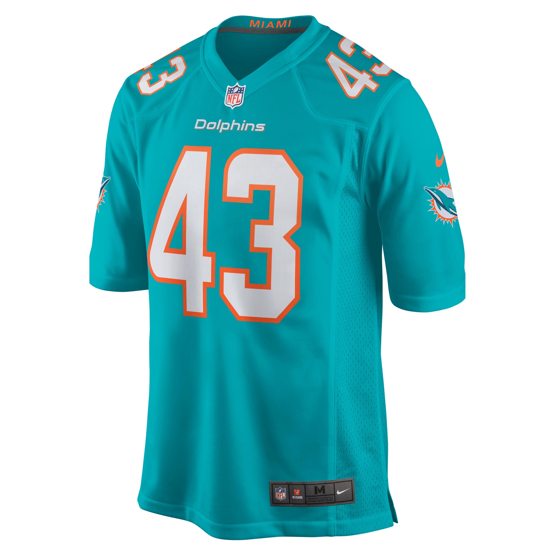 Miami Dolphins Andrew Van Ginkel Game Aqua Football Jersey product image