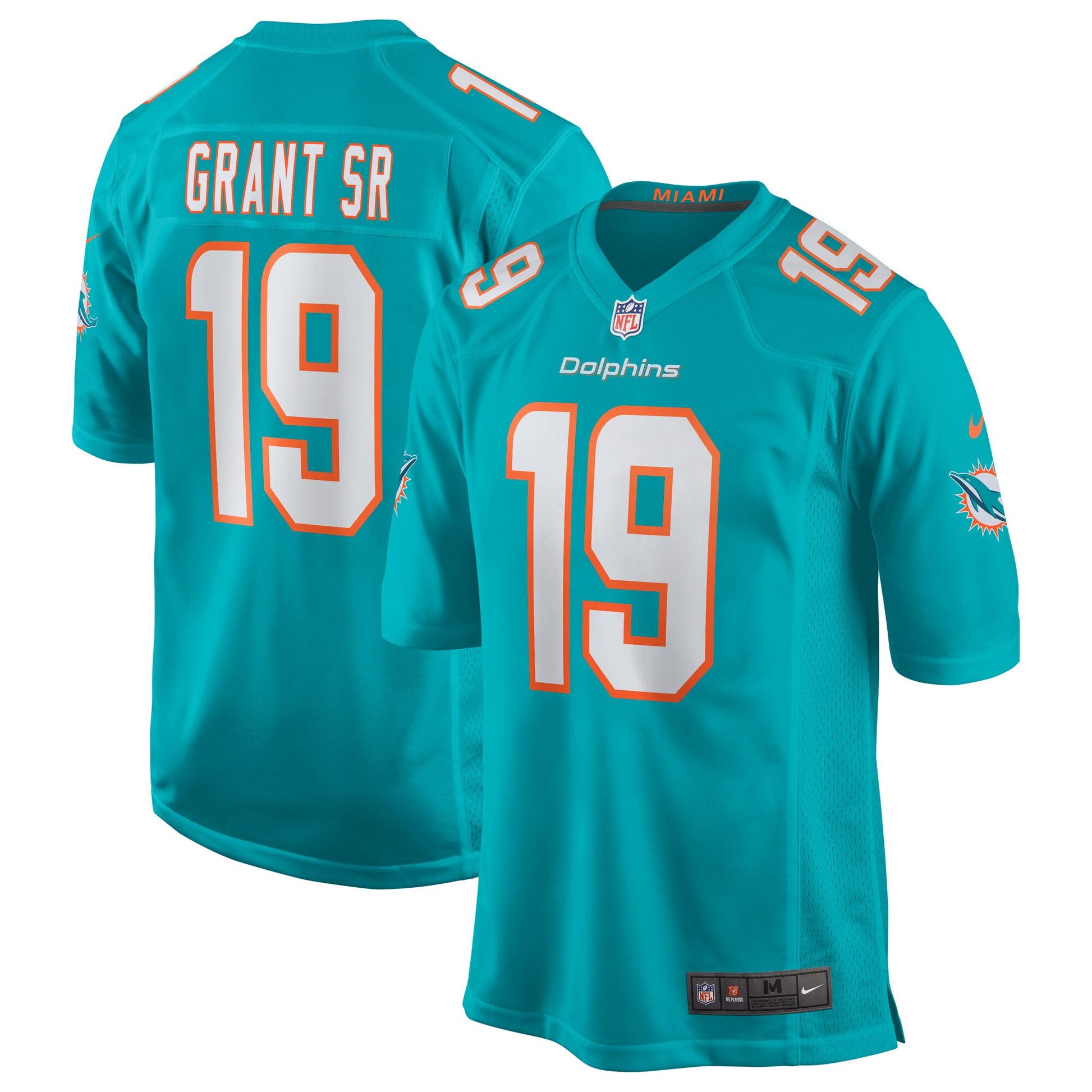 Miami Dolphins Jakeem Grant Sr. Game Aqua Football Jersey product image