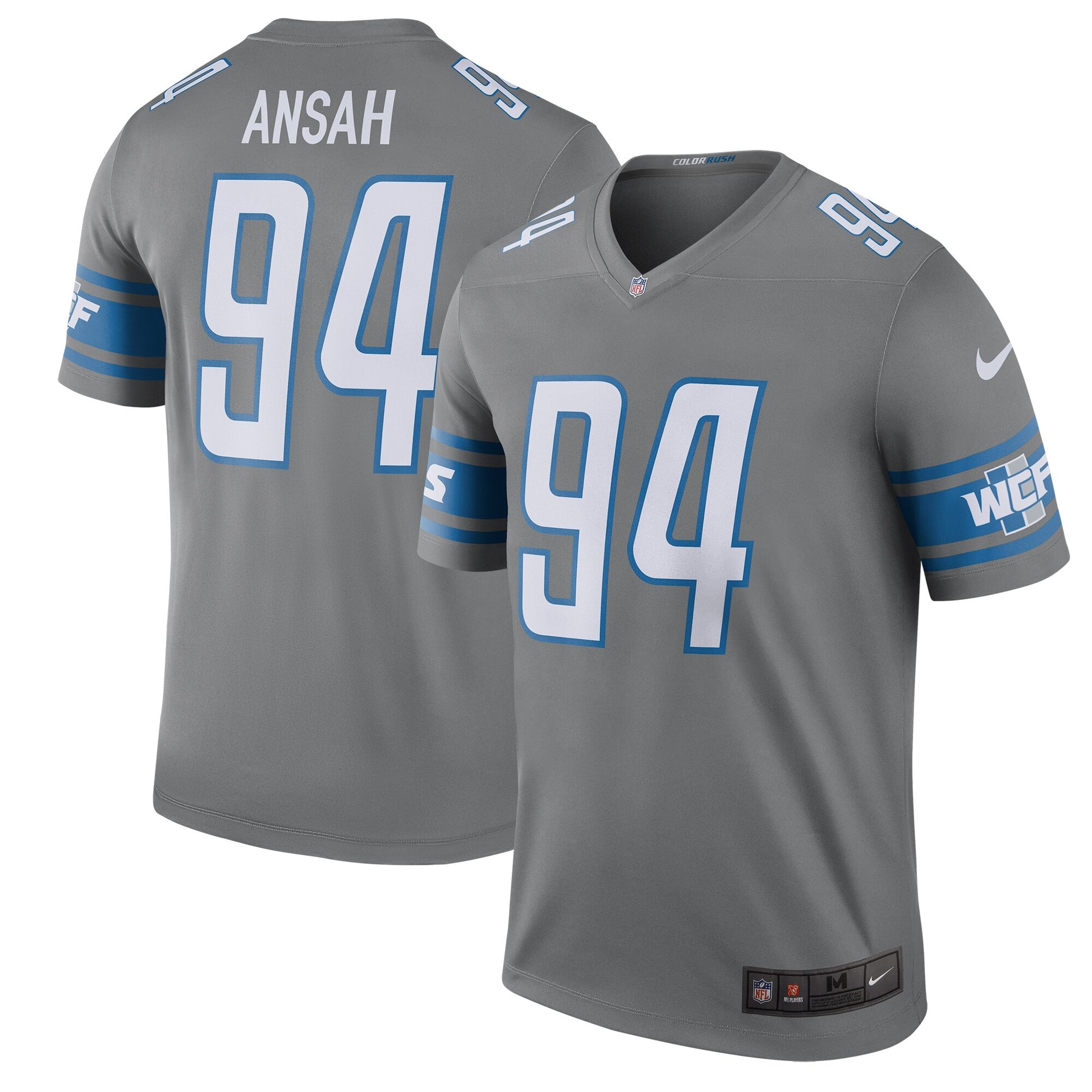 Detroit Lions Ziggy Ansah Steel 2017 Football Jersey product image