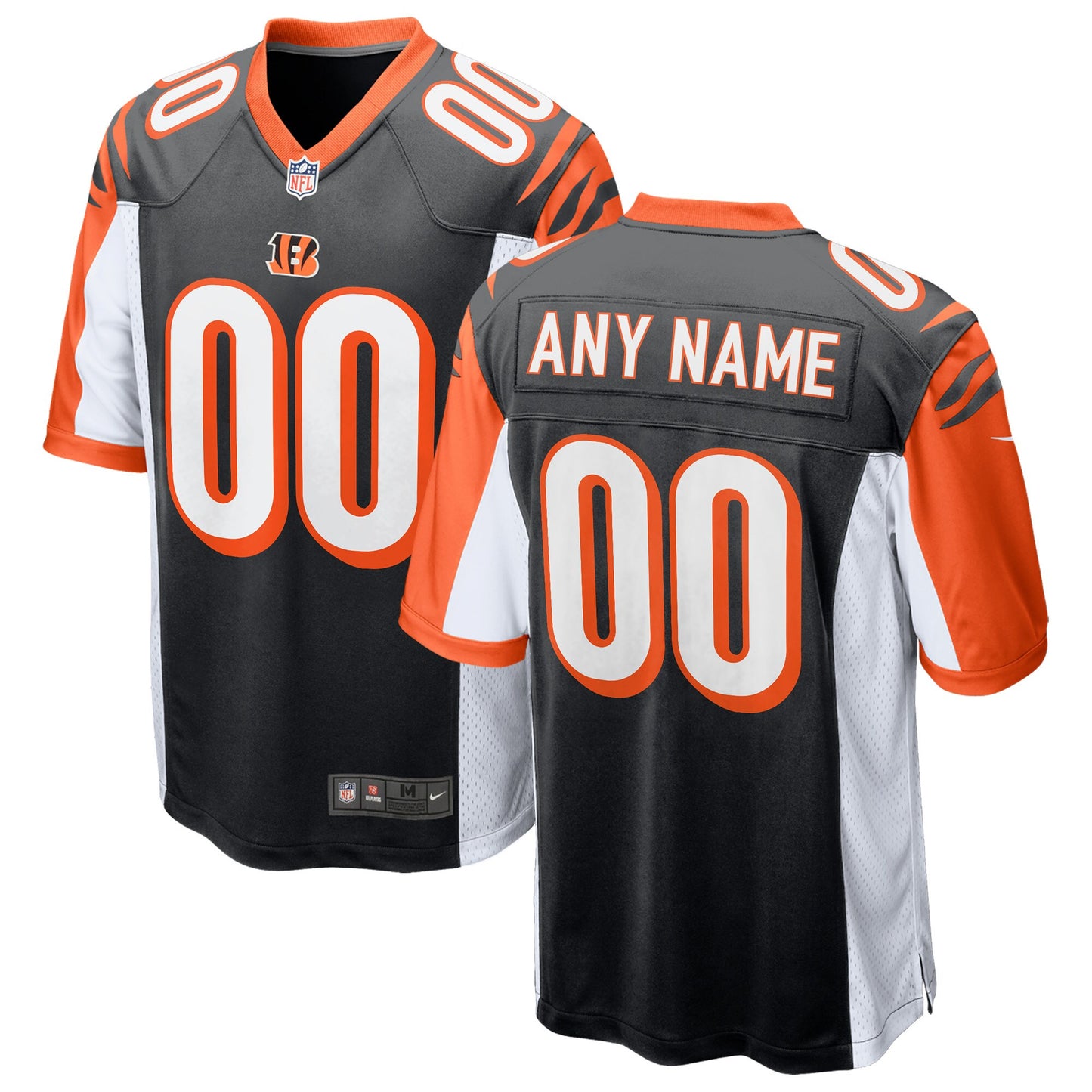 Cincinnati Bengals Custom Game Black Football Jersey product image