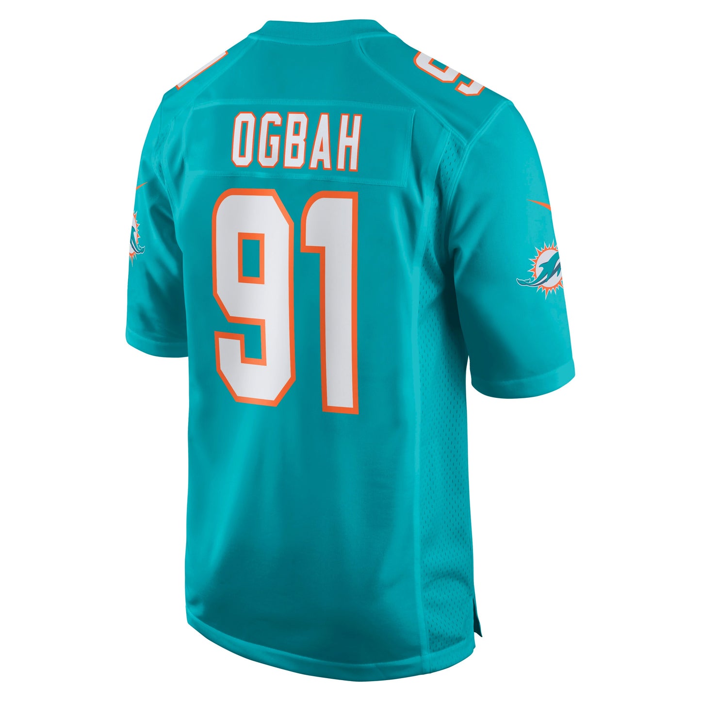Miami Dolphins Emmanuel Ogbah Game Aqua Football Jersey product image