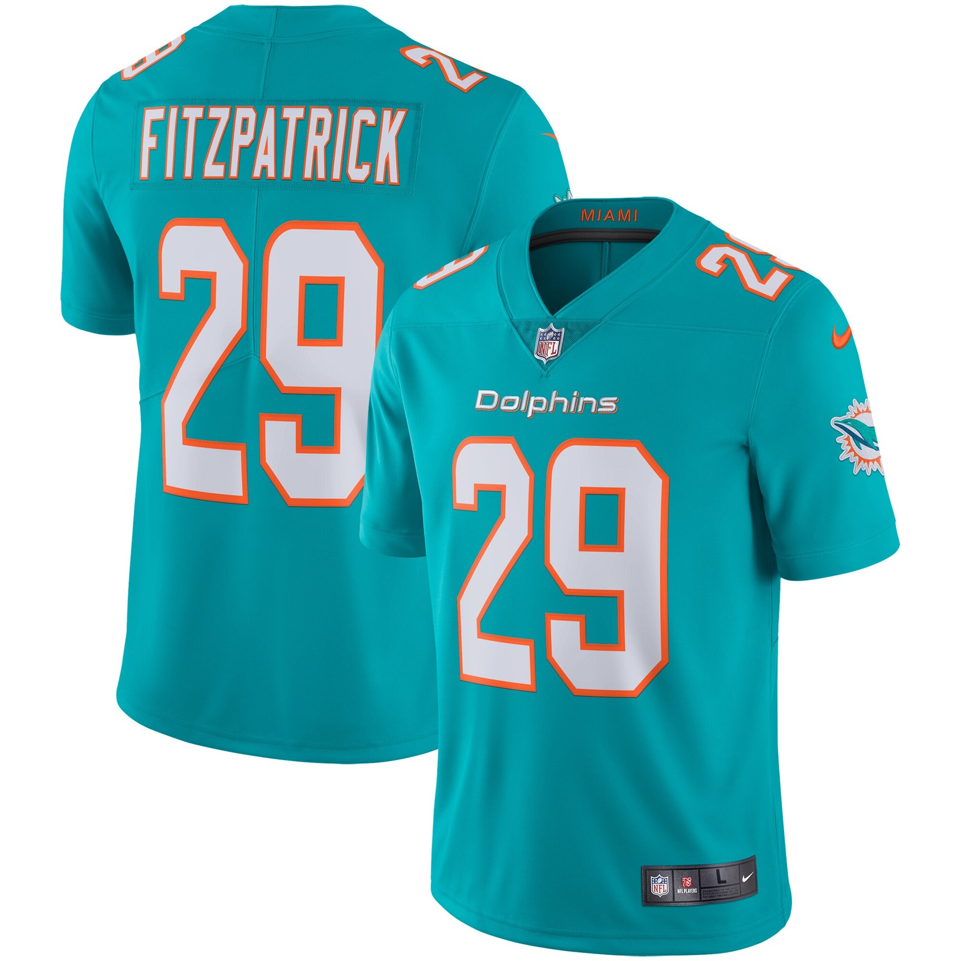 Miami Dolphins Minkah Fitzpatrick Limited Aqua Football Jersey product image