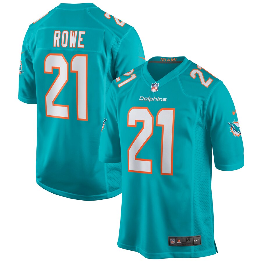 Miami Dolphins Eric Rowe Game Aqua Football Jersey product image