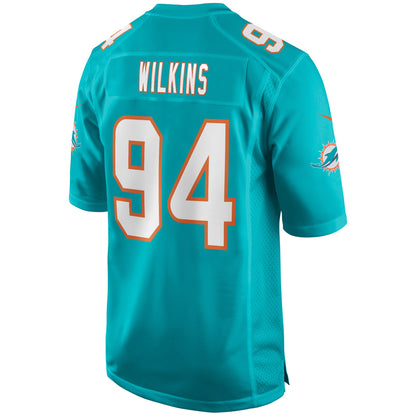 Miami Dolphins Christian Wilkins Game Aqua Football Jersey product image
