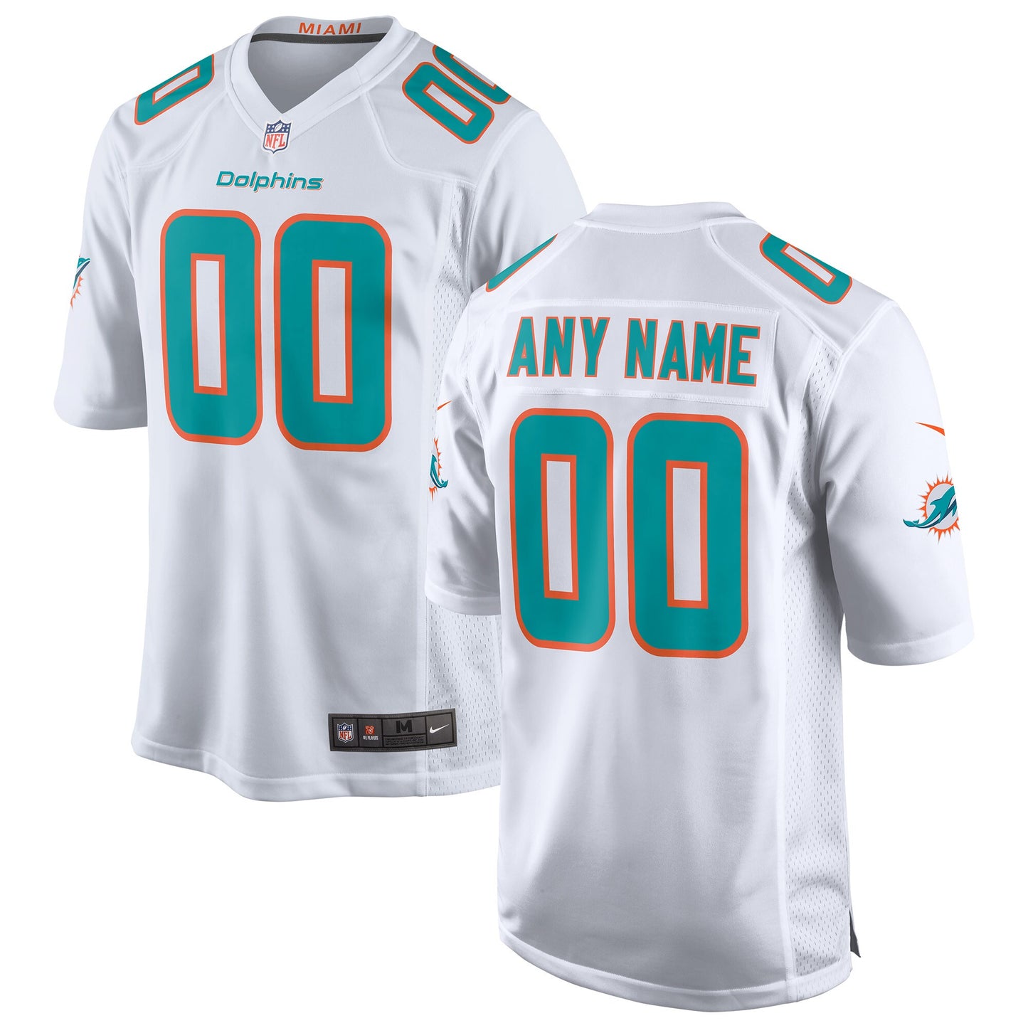 Miami Dolphins Custom Game White Football Jersey product image