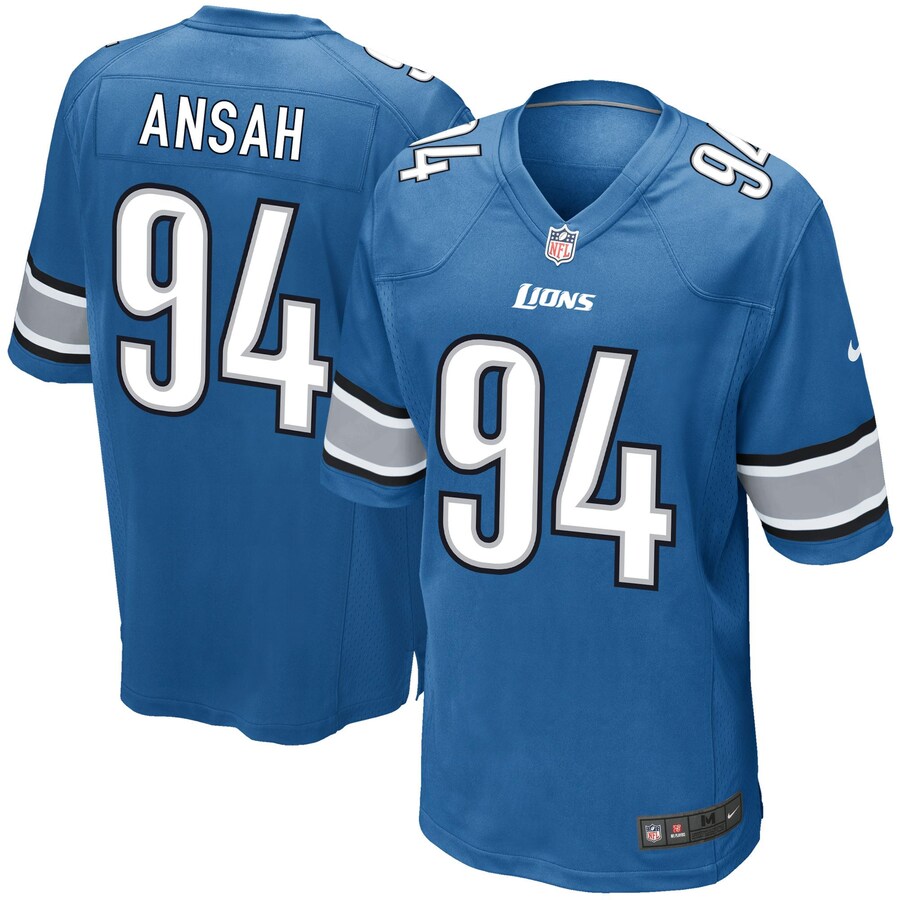 Detroit Lions Ezekiel Ansah Game Blue Football Jersey product image