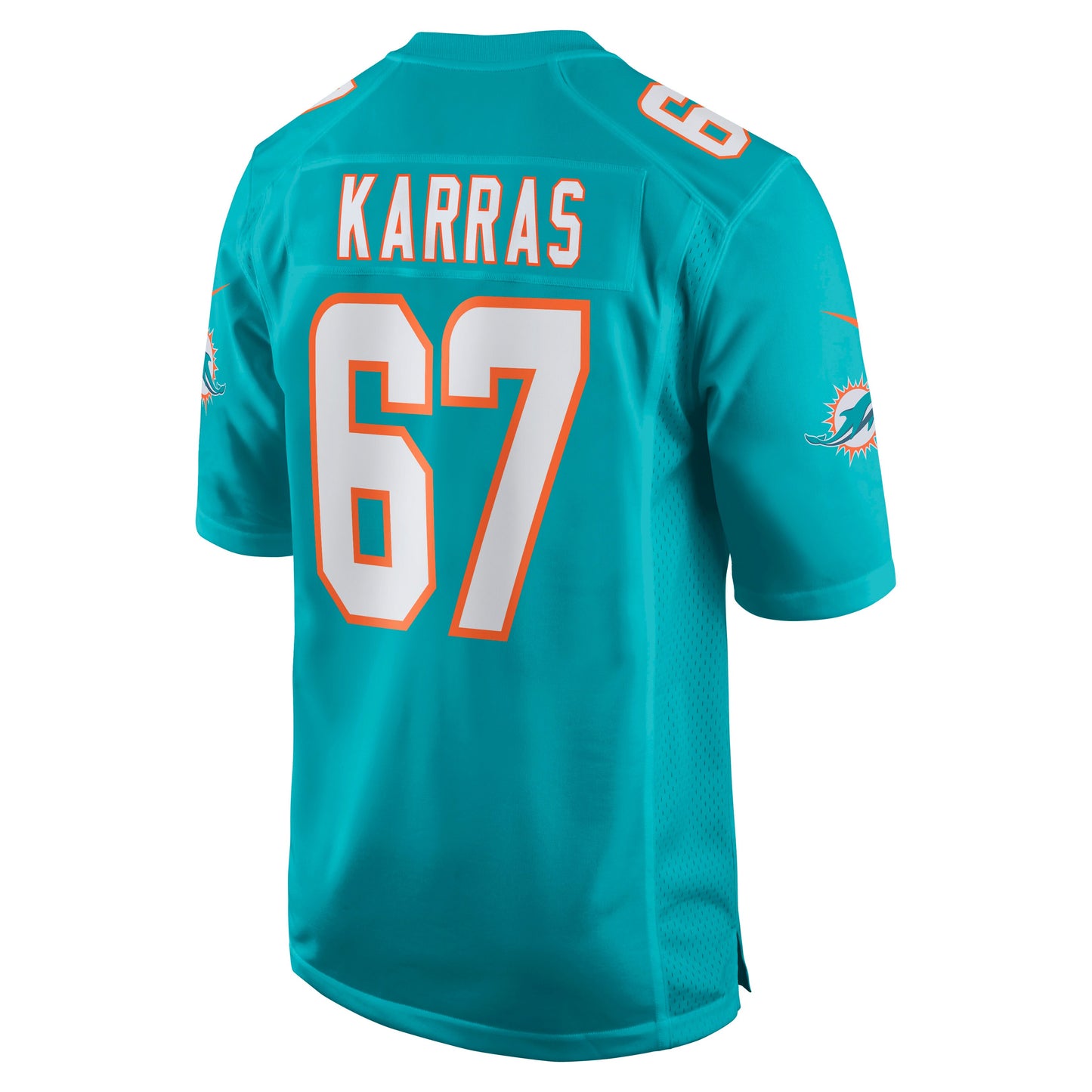 Miami Dolphins Ted Karras Game Aqua Football Jersey product image