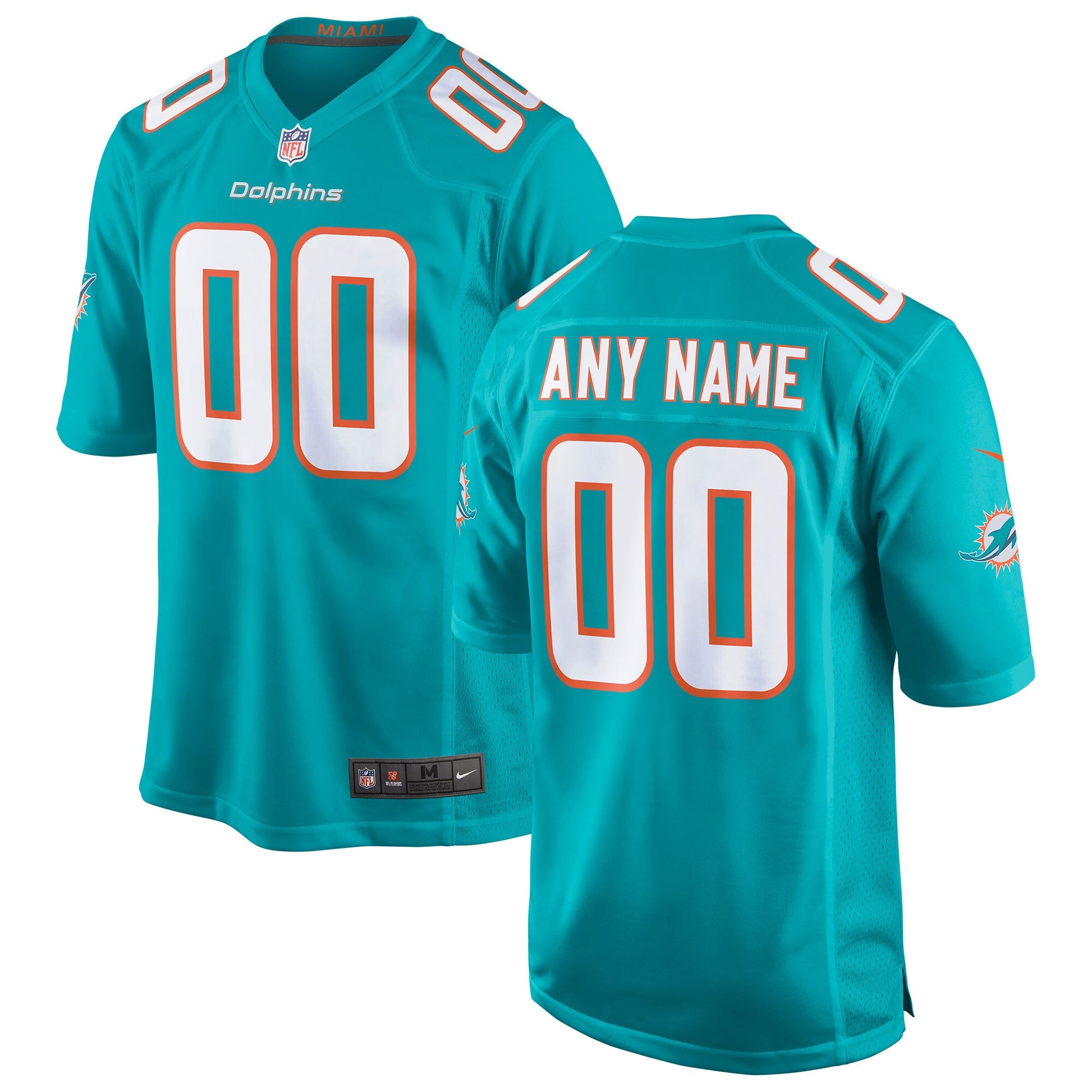 Miami Dolphins Aqua Custom Game Aqua Football Jersey product image