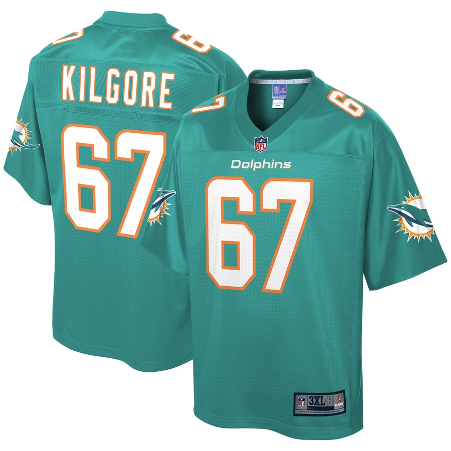 Miami Dolphins Daniel Kilgore Pro Line Big & Tall Aqua Football Jersey product image