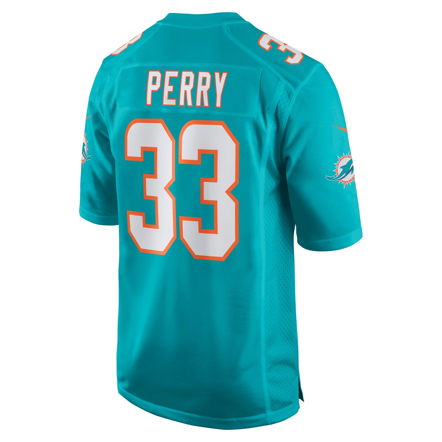 Miami Dolphins Jamal Perry Game Aqua Football Jersey product image