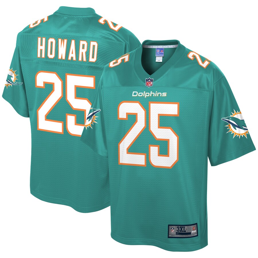 Miami Dolphins Xavien Howard Pro Line Big & Tall Aqua Football Jersey product image