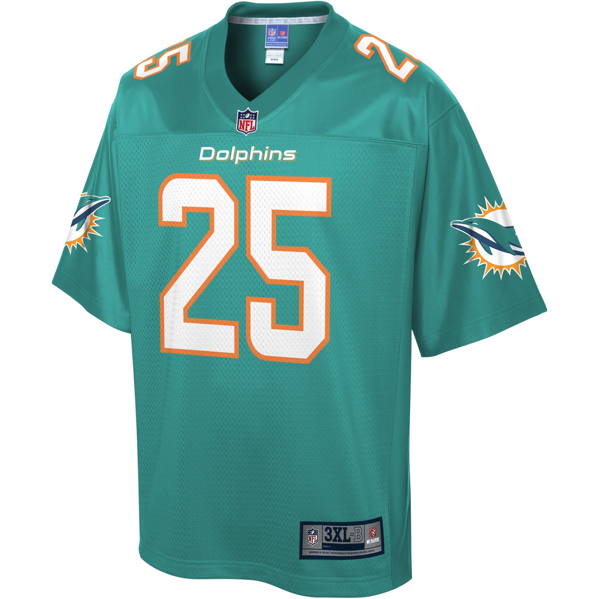 Miami Dolphins Xavien Howard Pro Line Big & Tall Aqua Football Jersey product image