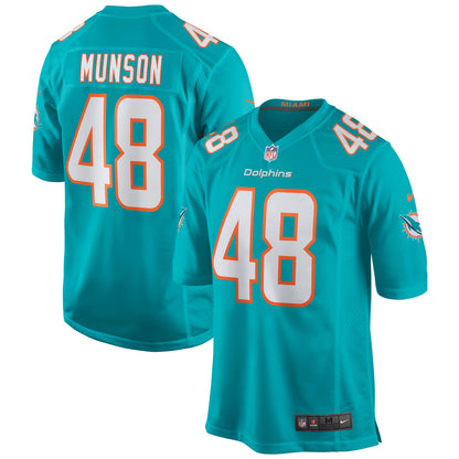 Miami Dolphins Calvin Munson Game Aqua Football Jersey product image
