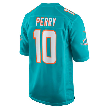 Miami Dolphins Malcolm Perry Game Aqua Football Jersey product image