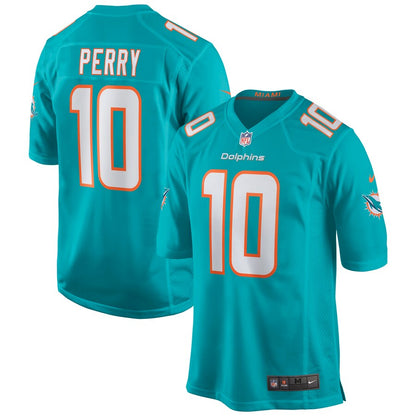 Miami Dolphins Malcolm Perry Game Aqua Football Jersey product image
