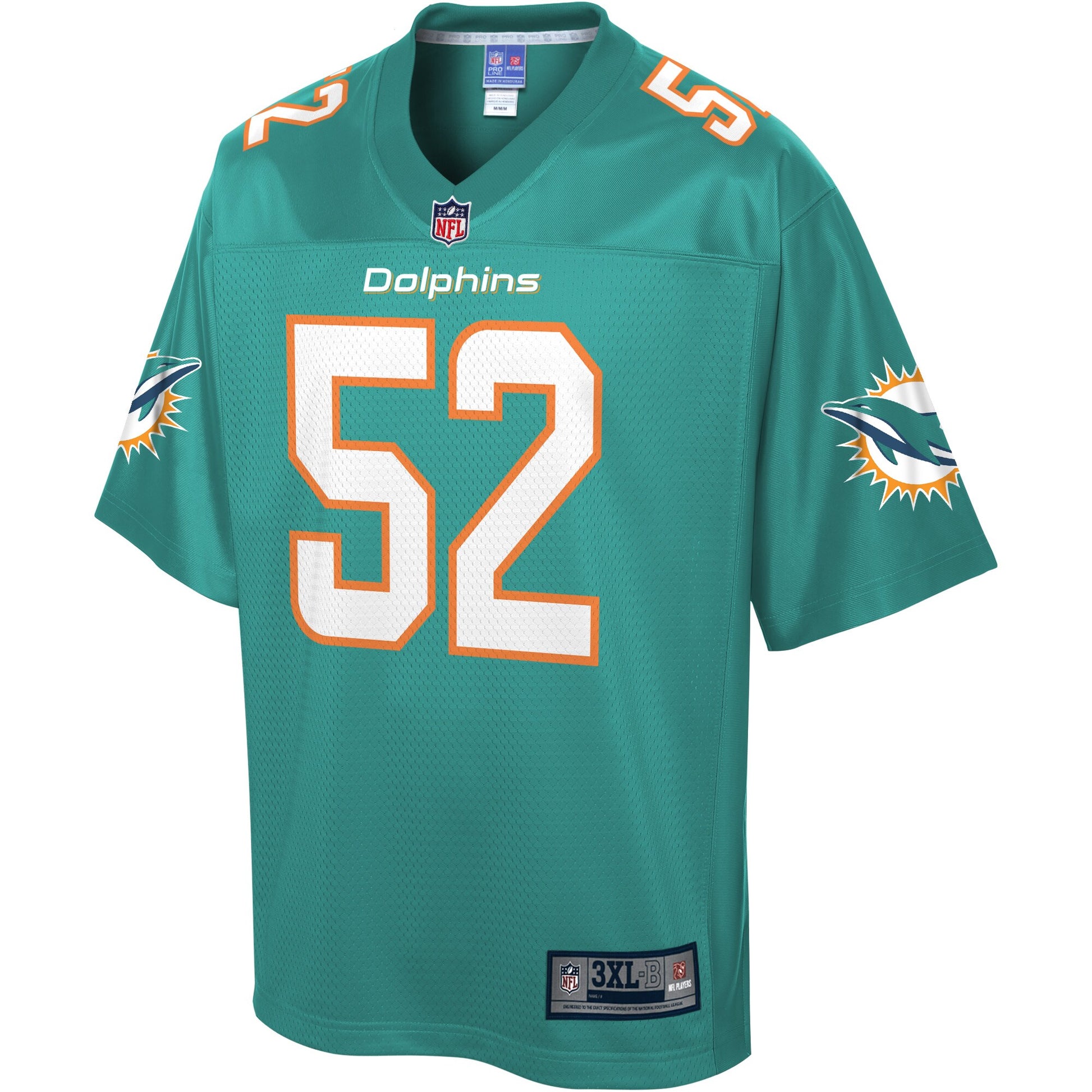 Miami Dolphins Raekwon Mcmillan Pro Line Big & Tall Aqua Football Jersey product image