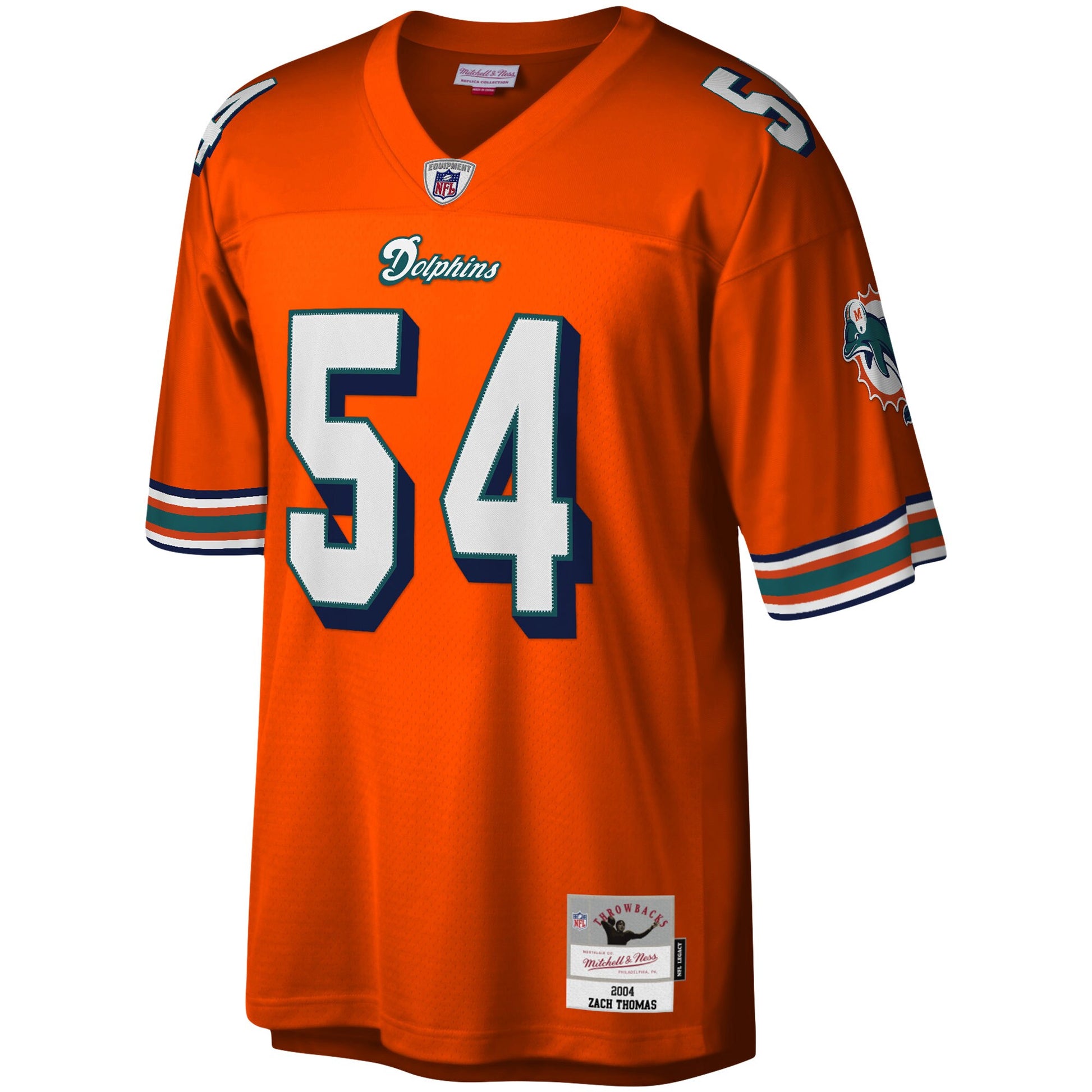 Miami Dolphins Zach Thomas Legacy Orange Football Jersey product image